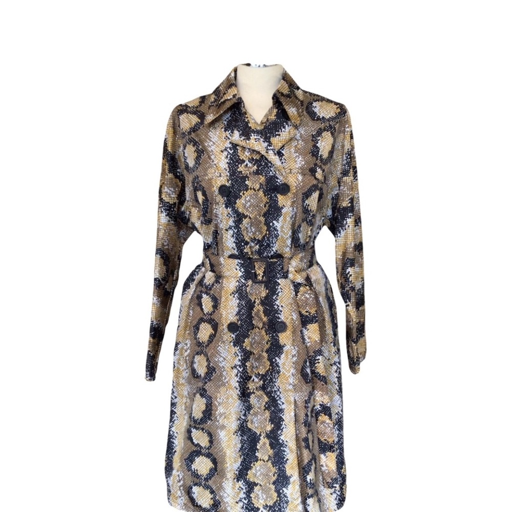 Prada Long Sleeve Snake Print Dress